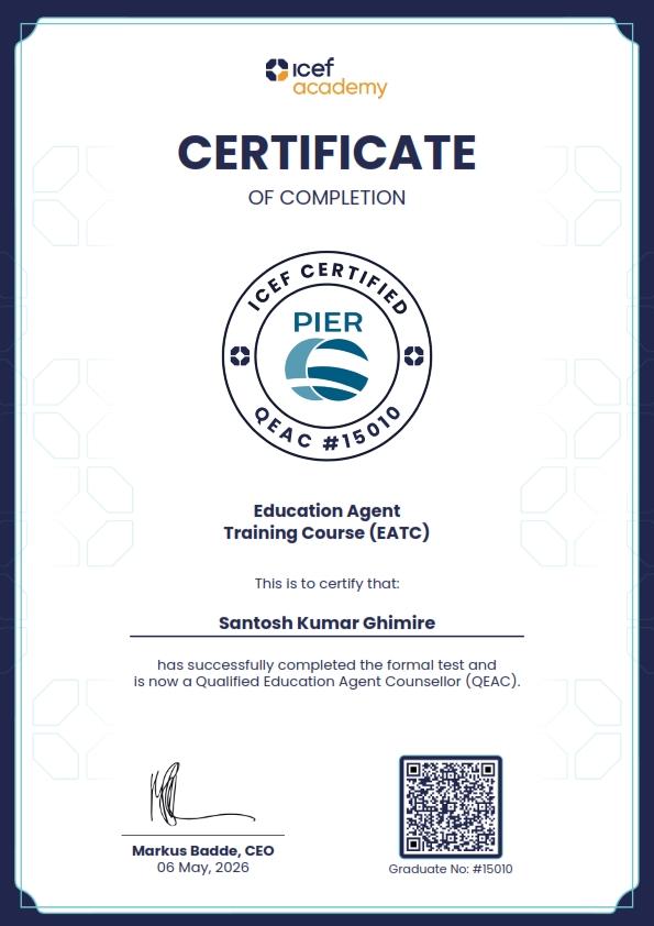 Education Agent Training Course (EATC) (QEAC #15010)